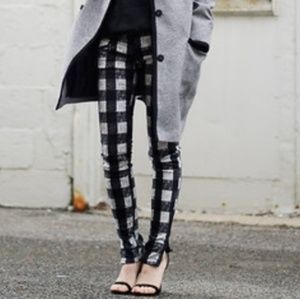 Rag & Bone black and white plaid twill jeans 29